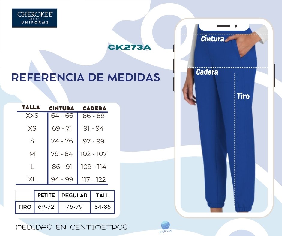 Cuadro de tallas pantalón modelo CK273A