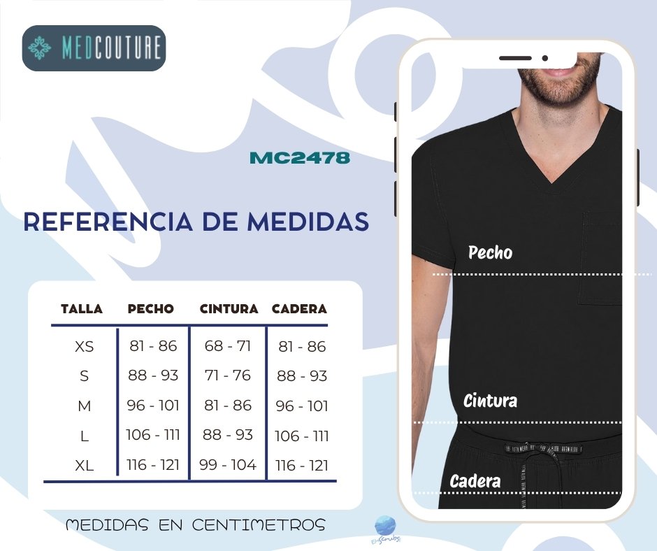 Cuadro de tallas chaqueta caballero MC2478