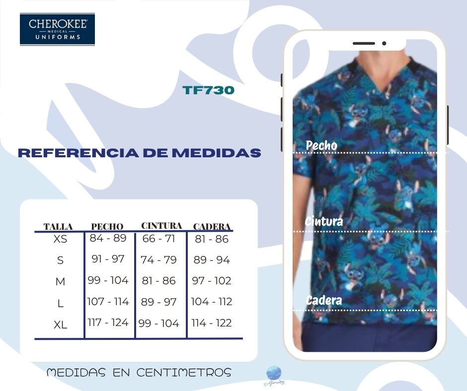 Cuadro de tallas chaqueta caballero modelo TF730