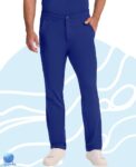 Pantalón de uniforme médico para caballero Healing Hands modelo 9590 azul marino. Boca recta. Vista frontal.