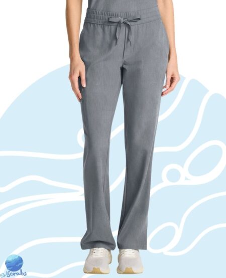 Pantalón de uniforme médico para dama Healing Hands modelo HH153 grafito. Boca recta. Vista frontal.